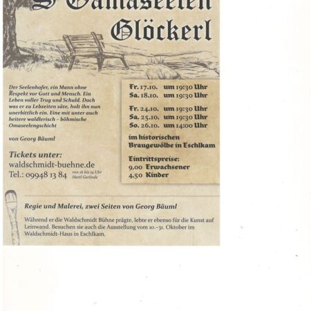 Termine Volkstheater auf der Waldschmidtbühne Plakat